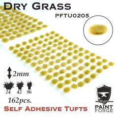   Paint Forge Dry Grass 2 mm-es realisztikus növényzet diorámákhoz-figurákhoz (162 db) PFTU0205