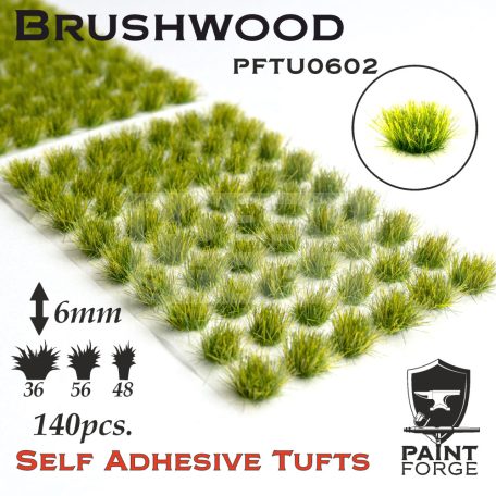 Paint Forge Brushwood 6 mm-es realisztikus növényzet diorámákhoz-figurákhoz (140 db) PFTU0602