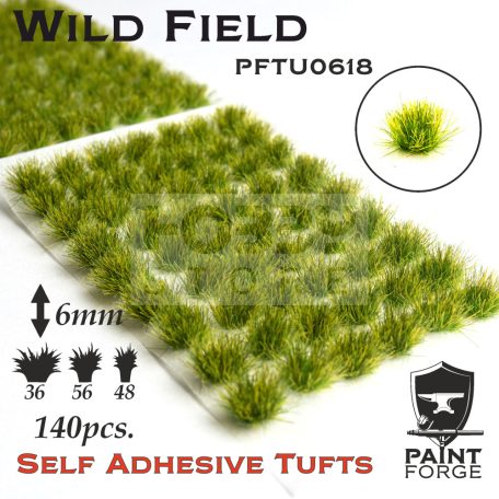 Paint Forge Wild field 6 mm-es realisztikus növényzet diorámákhoz-figurákhoz (140 db) PFTU0618