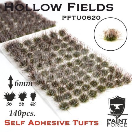 Paint Forge Hollow Fields 6 mm-es realisztikus növényzet diorámákhoz-figurákhoz (140 db) PFTU0620