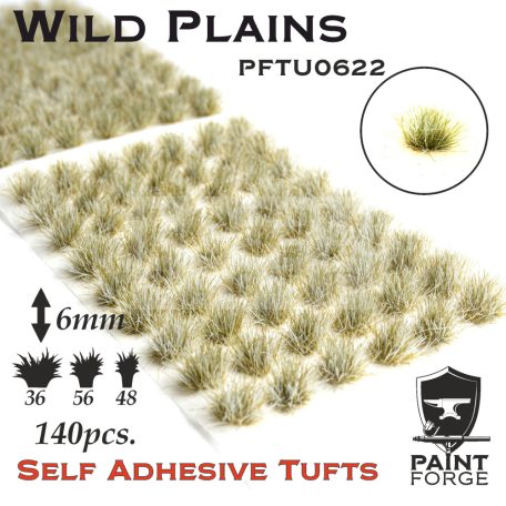 Paint Forge Wild Plains 6 mm-es realisztikus növényzet diorámákhoz-figurákhoz (140 db) PFTU0622