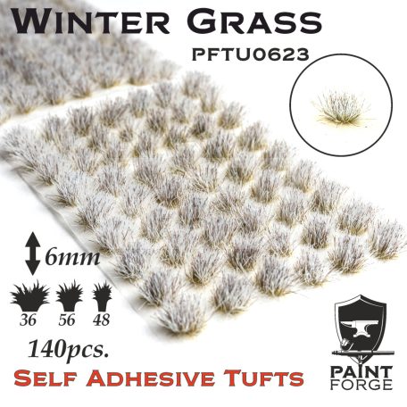 Paint Forge Winter Grass 6 mm-es realisztikus növényzet diorámákhoz-figurákhoz (140 db) PFTU0623