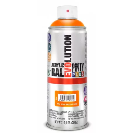 PINTYPLUS EVO AKRIL SPRAY RAL2008 - FÉNYES NARANCS (BRIGHT ORANGE) 400ML PP310