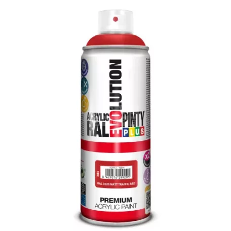 PINTYPLUS EVO AKRIL SPRAY RAL3020 - MATT JELZŐPIROS (MATT TRAFFIC RED) 400ML PP385