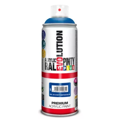 PINTYPLUS EVO AKRIL SPRAY RAL3020 - MATT ENCIÁNKÉK (MATT GENTIAN BLUE) 400ML PP387