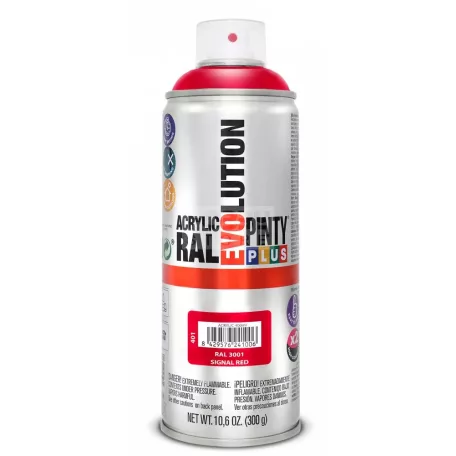 PINTYPLUS EVO AKRIL SPRAY RAL3001 - JELZŐ PIROS (SIGNAL RED) 400ML PP401