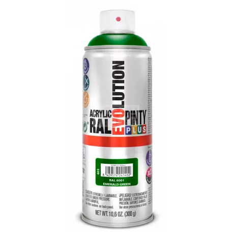 PINTYPLUS EVO AKRIL SPRAY RAL6001 - SMARAGDZÖLD (EMERALD GREEN) 400ML PP403
