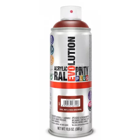 PINTYPLUS EVO AKRIL SPRAY RAL8012 - VÖRÖSBARNA (RED BROWN) 400ML PP447