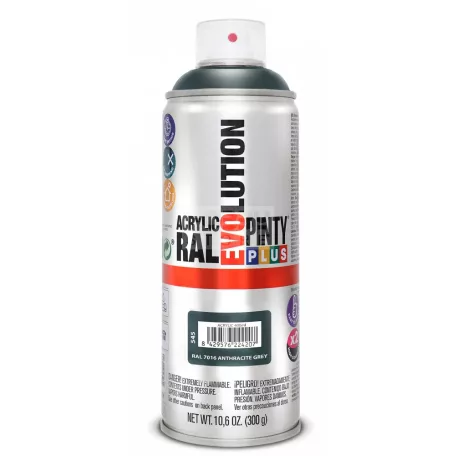 PINTYPLUS EVO AKRIL SPRAY RAL7016 - ANTRACITSZÜRKE (ANTRACIT GREY) 400ML PP545