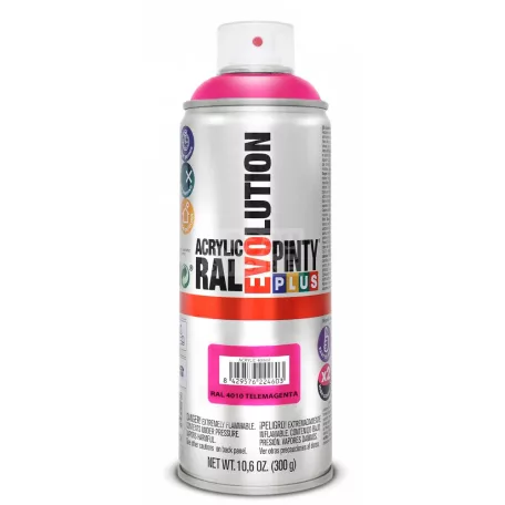 PINTYPLUS EVO AKRIL SPRAY RAL4010 - MAGENTA (TELEMAGENTA) 400ML PP547
