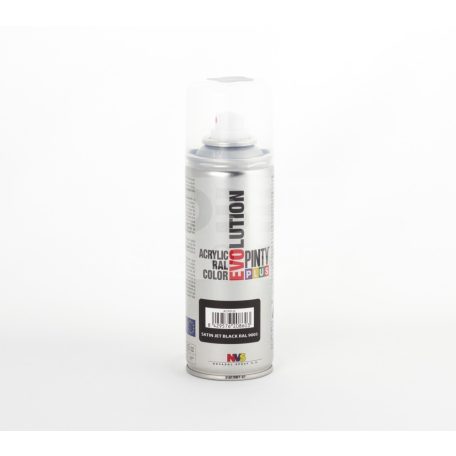 Pinty Plus Evolution akril spray - Satin Jet Black RAL9005 (szatén fekete) 200 ml PP555