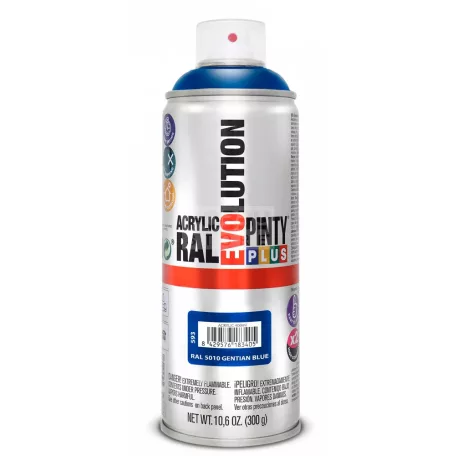 PINTYPLUS EVO AKRIL SPRAY RAL5010 - ENCIÁNKÉK (GENTIAN BLUE) 400ML PP593