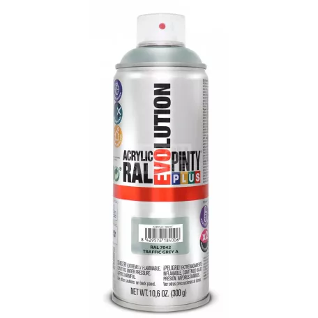 PINTYPLUS EVO AKRIL SPRAY RAL7042 - SZÜRKE (TRAFFIC GREY) 400ML PP596