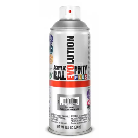 PINTYPLUS EVO AKRIL SPRAY RAL9006 - FEHÉR ALUMÍNIUM (WHITE ALUMINIUM) 400ML PP598