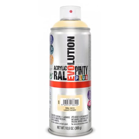 PINTYPLUS EVO AKRIL SPRAY RAL1015 - VILÁGOS ELEFÁNTCSONT (LIGHT IVORY) 400ML PP599