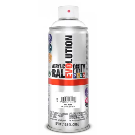 PINTYPLUS EVO AKRIL SPRAY RAL9016 - FEHÉR (TRAFFIC WHITE) 400ML PP602
