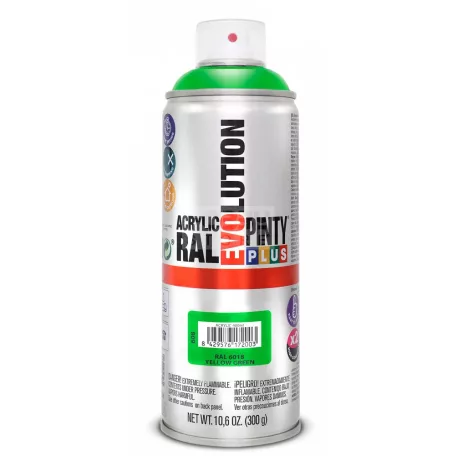 PINTYPLUS EVO AKRIL SPRAY RAL6018 - SÁRGÁSZÖLD (YELLOW GREEN) 400ML PP608