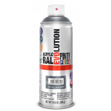 PINTYPLUS EVO AKRIL SPRAY RAL7011 - ACÉLSZÜRKE (IRON GREY) 400ML PP631