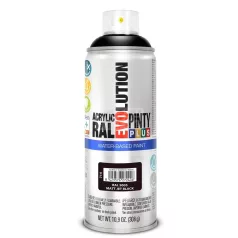   PINTYPLUS EVOLUTION VIZES BÁZISÚ MATT AKRIL SPRAY - FEKETE - (JET BLACK) 400ML - PP714