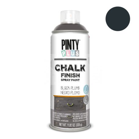 Pinty Plus CHALK - BLACK PLUMB - krétafesték spray - ólomfekete színű 400 ml PP799