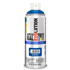   PINTYPLUS EVOLUTION VIZES BÁZISÚ MATT AKRIL SPRAY - JELZŐ KÉK - (SIGNAL BLUE) 400ML - PP839