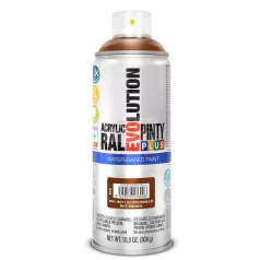   PINTYPLUS EVOLUTION VIZES BÁZISÚ AKRIL SPRAY- DIÓBARNA- RAL8011 (NUT BROWN) 400ML - PP859