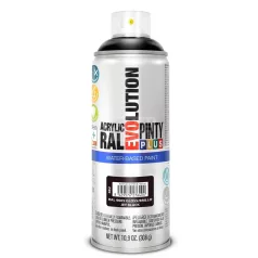   PINTYPLUS EVOLUTION VIZES BÁZISÚ AKRIL SPRAY- JET FEKETE- RAL9005 (JET BLACK) 400ML - PP882