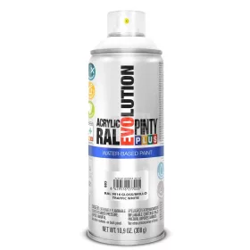   PINTYPLUS EVOLUTION VIZES BÁZISÚ AKRIL SPRAY- FEHÉR - RAL9016 (TRAFFIC WHITE) 400ML - PP885