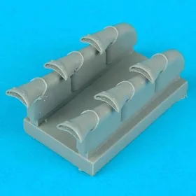   Quickboost Spitfire Mk. V exhaust für Hasegawa Bausatz - kipufogócsonkok