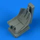 Quickboost Macchi MC.202 seat with seatbelts - early for Italeri - ülés biztonsági övekkel