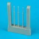 Quickboost Bf 109 Pitot tubes - Pitot-csövek
