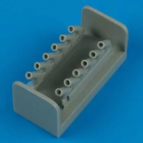   Quickboost Spitfire Mk. IX exhausts - round für Hasegawa Bausatz - Spitfire Mk. IX – kerek típusú kipufogócsonkok