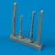 Quickboost A-4E/F Skyhawk gun barrels für Hasegawa Bausatz - fegyvercsövek