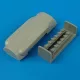 Quickboost Spitfire Mk. XIV cowling and exhaust for Academy kit - motorburkolat és kipufogócsonkok