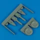 Quickboost Junkers Ju 87 Stuka uncovered wheels für Hasegawa Bausatz - burkolat nélküli kerekek