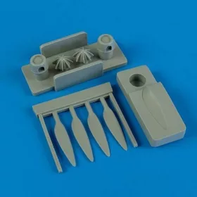   Quickboost Fw 189 propeller w/tool for Great Wall H - légcsavar összeállító sablonnal, Great Wall Hobby maketthez