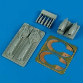   Quickboost P-38J Lightning update turbo+air intakes - turbófeltöltő és légbeömlők