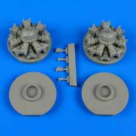   Quickboost B-25 Mitchell engines f. Italeri/ACC.M. - motorok, Italeri / Accurate Miniatures maketthez