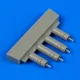 Quickboost F4U-5 Corsair gun barrels without pylons for Hasegawa - fegyvercsövek