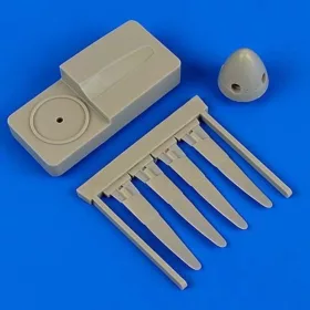   Quickboost P-51B/C/D Mustang propeller w/tool f.Tam - légcsavar összeállító sablonnal, Tamiya maketthez