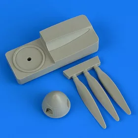   Quickboost Ju 87B Stuka Jumo propeller w/tool for Airfix - légcsavar összeállító sablonnal