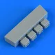 Quickboost Bf 109G-6 shell case for Tamiya - lőszerhüvely-részlet