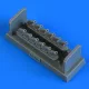 Quickboost P-51D Mustang exhaust for Tamiya - kipufogócsonkok