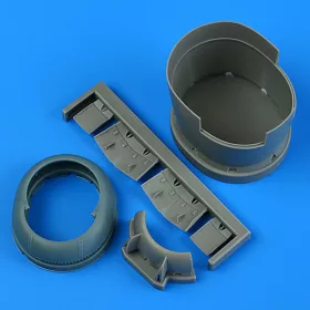   Quickboost F6F-5 Hellcat cowling and cooling flaps (opened) for Hasegawa - motorburkolat és nyitott hűtőzsaluk