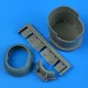 Quickboost F6F-5 Hellcat cowling and cooling flaps (opened) for Hasegawa - motorburkolat és nyitott hűtőzsaluk
