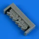 Quickboost P-39Q/N Airacobra exhaust - 6 pipes for Arma Hobby - kipufogócsonkok