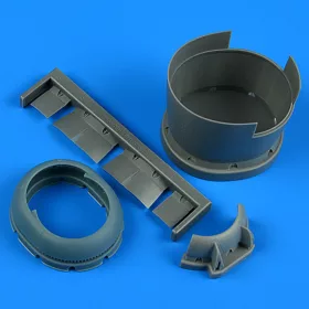   Quickboost F6F-5 Hellcat cowling and cooling flaps (opened) for Hobby Boss - motorburkolat és nyitott hűtőzsaluk