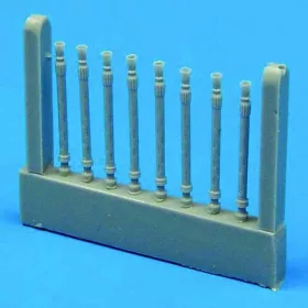   Quickboost Lancaster gun barrels oval perforated Für Hasegawa Bausatz. - fegyvercsövek – ovális perforációval