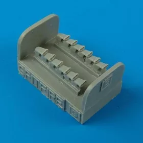   Quickboost Spitfire Mk. IX exhausts - Fishtail for Hasegawa kit - halfarok típusú kipufogócsonkok