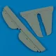 Quickboost P-47 Thunderbolt stabilizer for Tamiya - vízszintes vezérsík